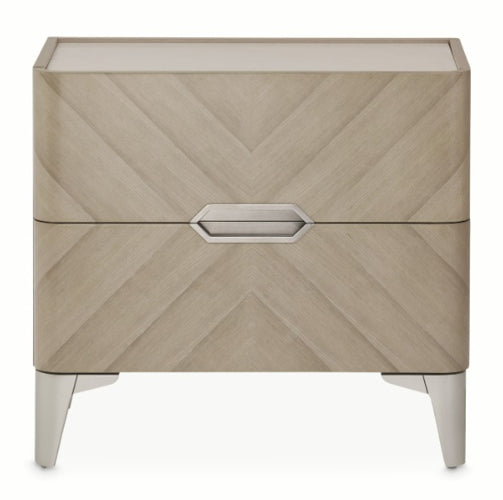 AICO Furniture Penthouse Nightstand in Ash Gray - Visions in Furniture (La Mirada, CA)