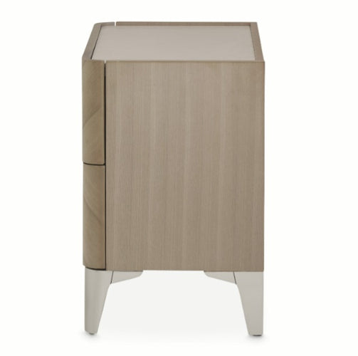AICO Furniture Penthouse Nightstand in Ash Gray - Visions in Furniture (La Mirada, CA)