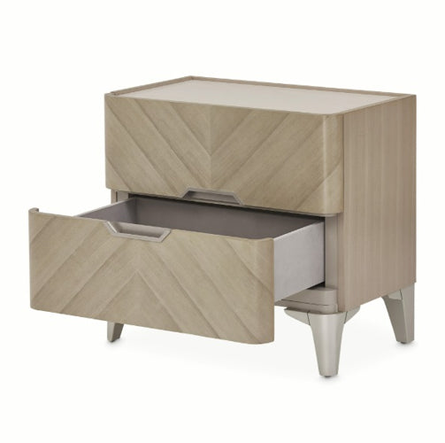 AICO Furniture Penthouse Nightstand in Ash Gray - Visions in Furniture (La Mirada, CA)