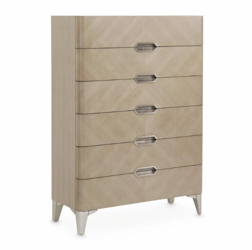 AICO Furniture Penthouse Vertical Storage Cabinet-Chest of Drawers in Ash Gray - Visions in Furniture (La Mirada, CA)