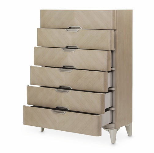 AICO Furniture Penthouse Vertical Storage Cabinet-Chest of Drawers in Ash Gray - Visions in Furniture (La Mirada, CA)