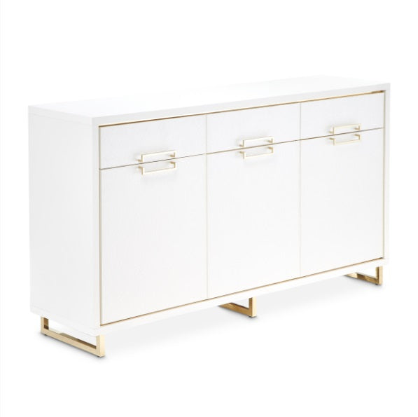 AICO Furniture Palm Gate Sideboard in Cloud White - Visions in Furniture (La Mirada, CA)