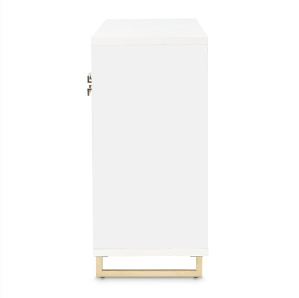 AICO Furniture Palm Gate Sideboard in Cloud White - Visions in Furniture (La Mirada, CA)