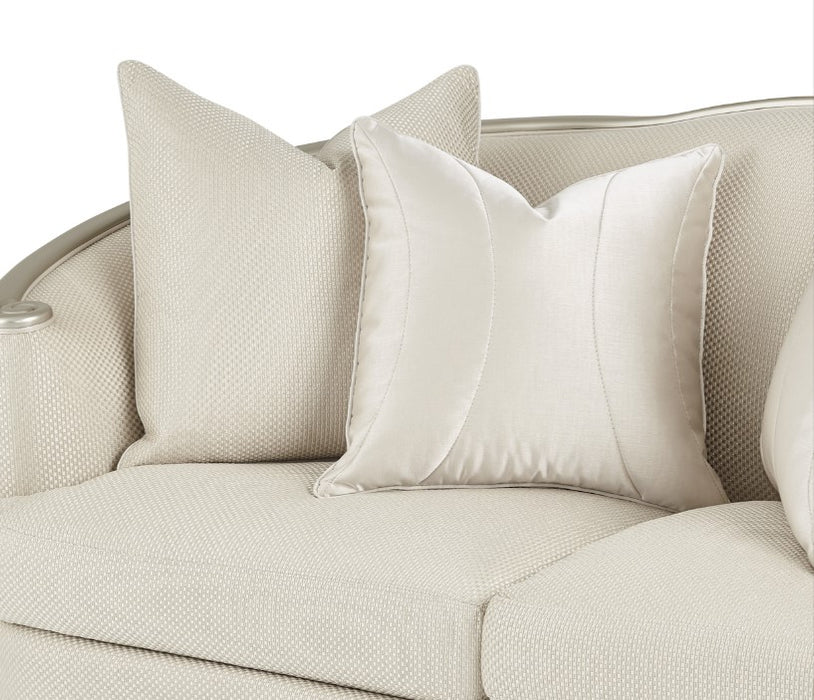 Aico London Place Loveseat in Light Champagne - Visions in Furniture (La Mirada, CA)