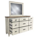 Parker House Americana Modern Bedroom Queen Shelter Bed 2 Nightstands and Dresser with Mirror