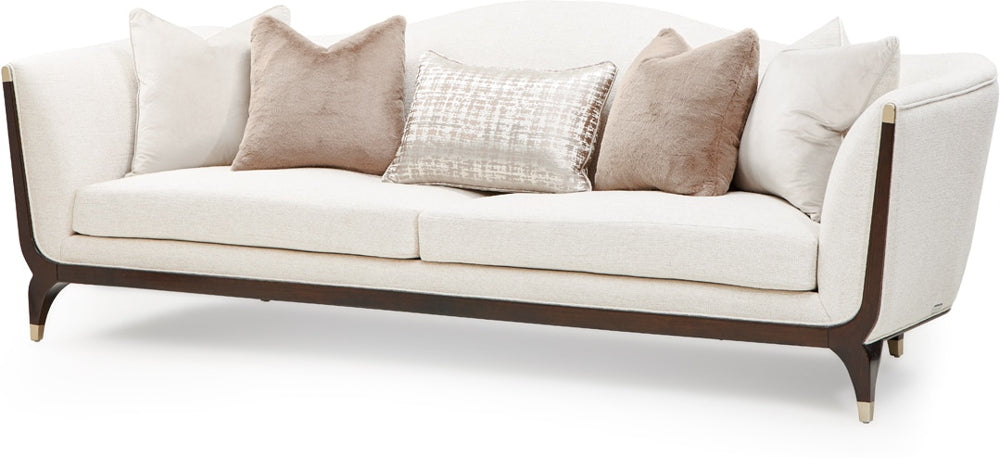 AICO Paris Chic Sofa Cremini in Espresso - Visions in Furniture (La Mirada, CA)
