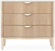 AICO Malibu Crest 3 Drawer Nightstand in Blush - Visions in Furniture (La Mirada, CA)