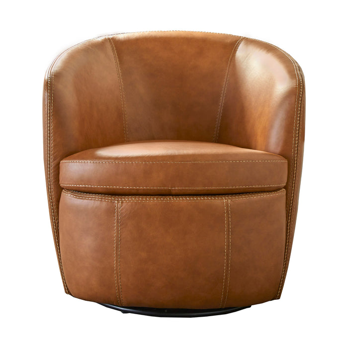 Parker Living Barolo 100% Italian Leather Swivel Club Chair
