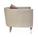 AICO Furniture Linea Matching Chair Metallic in Silver Mist - Visions in Furniture (La Mirada, CA)