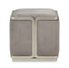 AICO Furniture Linea Linea Ottoman Gray Pearl in Silver Mist - Visions in Furniture (La Mirada, CA)