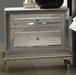 AICO Hollywood Swank Upholstered Nightstand in Crystal Croc - Visions in Furniture (La Mirada, CA)