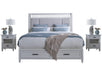 Parker House Americana Modern Bedroom King Shelter Bed with 2 Nightstands