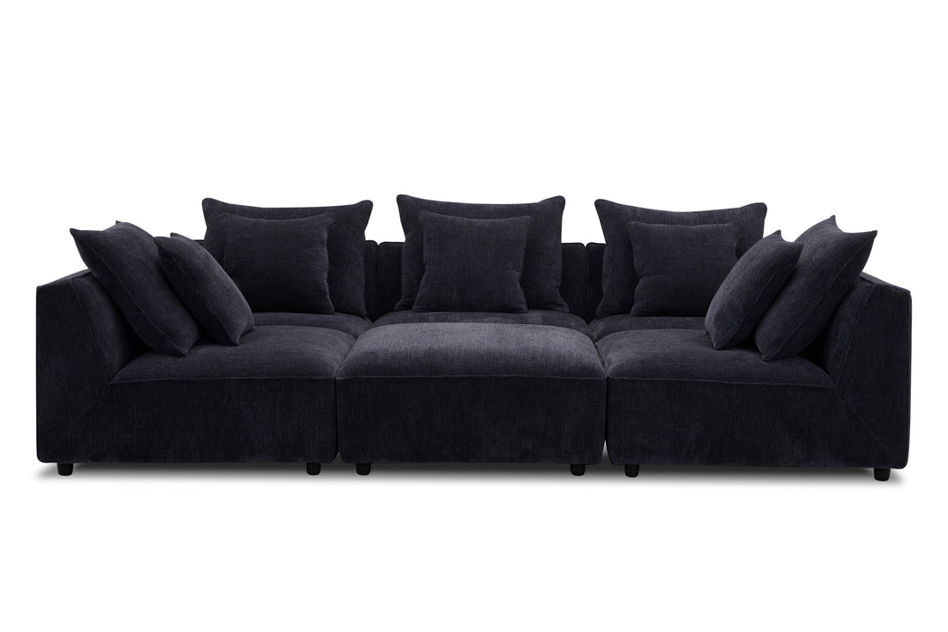 Parker Living Recess - Reptile Blue 6 Piece Modular Sectional