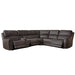 Parker Living Easton - Steamboat Brown 6 Piece Zero Gravity Power Reclining Sectional with Power Adjustable Headrests