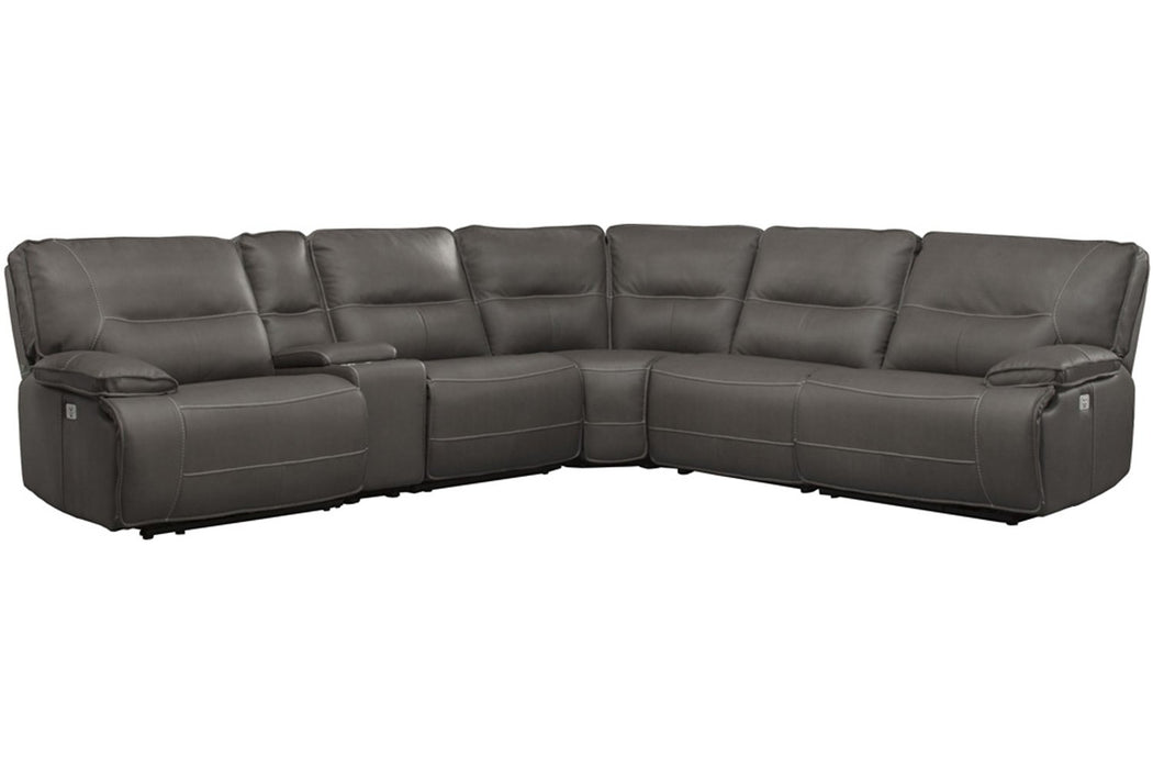 Parker Living Spartacus - Haze 6 Piece Modular Power Reclining Sectional with Power Adjustable Headrests