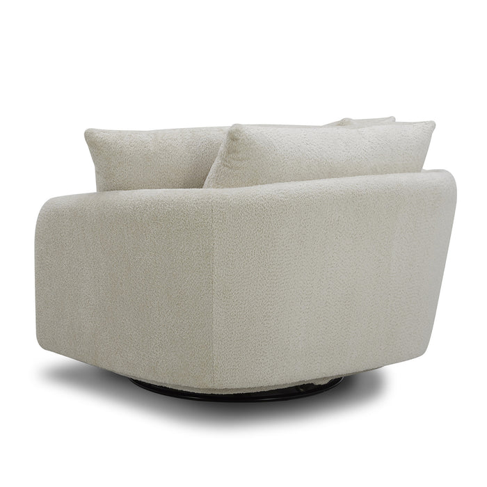 Parker Living Boomer Large Swivel Chair with 2 Toss Pillows Two Pack