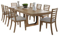 Parker House Escape - Dining 84" Rectangular Table with 8 ladderback chairs