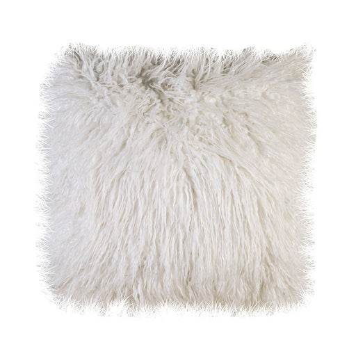 Sheri White 20" X 20" Pillow, Shaggy White (2/CTN) - Visions in Furniture (La Mirada, CA)