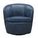 Parker Living Barolo - Vintage Navy 100% Italian Leather Swivel Club Chair
