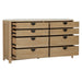 Parker House Escape - Bedroom Queen Poster Bed 2 Nightstands and Dresser with Mirror