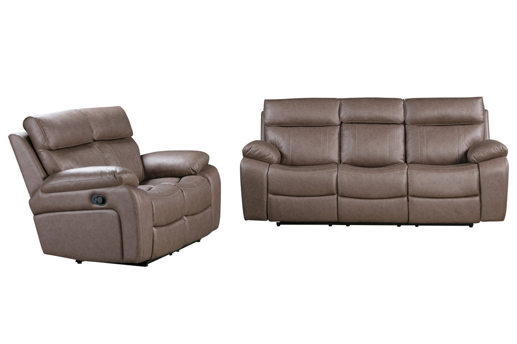 Parker Living Theon - Stokes Toffee Manual Reclining Sofa and Loveseat