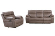 Parker Living Theon - Stokes Toffee Manual Reclining Sofa and Loveseat