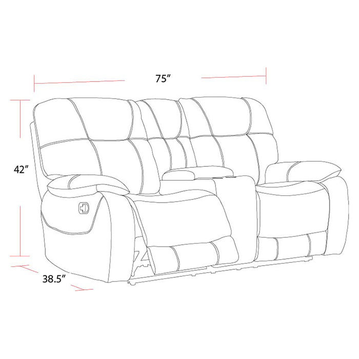 Parker Living Cooper - Shadow Grey Reclining Console Loveseat
