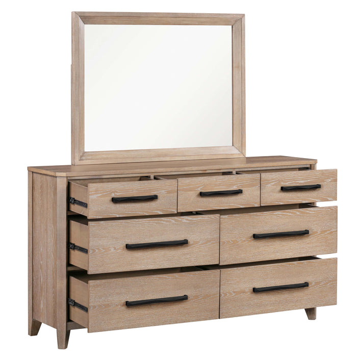 Parker House Breckenridge - Bedroom Queen Bed 2 Nightstands and Dresser with Mirror