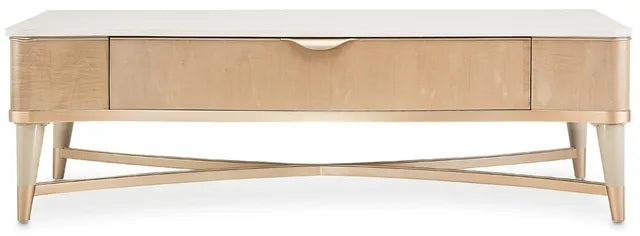 AICO Malibu Crest Rectangular Cocktail Table in Blush - Visions in Furniture (La Mirada, CA)