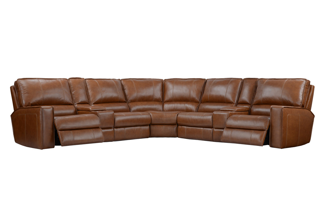 Parker Living Rockford - Verona Saddle 7 Piece Modular Power Reclining Sectional with Power Adjustable Headrests