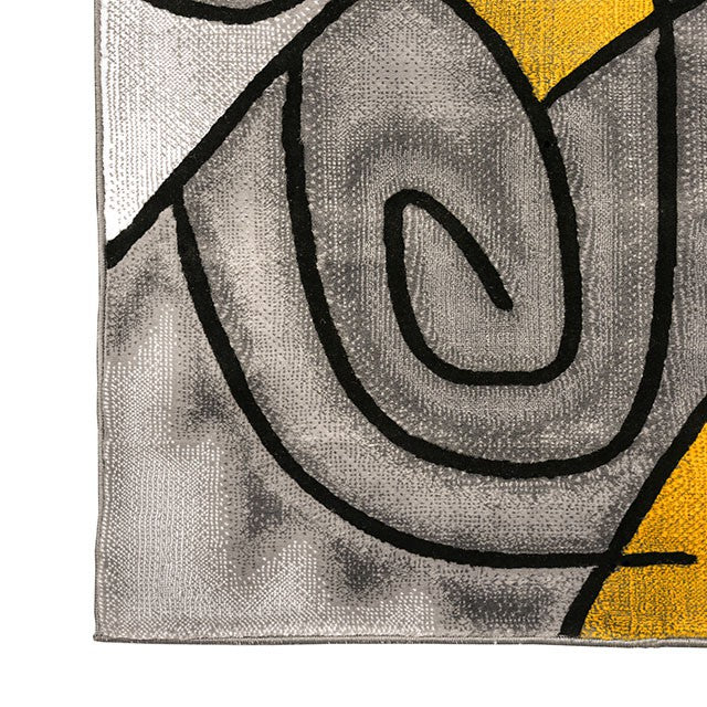 Sivas Charcoal Yellow 8' X 10' Area Rug - Visions in Furniture (La Mirada, CA)