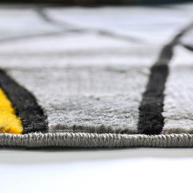 Sivas Charcoal Yellow 8' X 10' Area Rug - Visions in Furniture (La Mirada, CA)