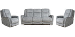 Parker Living Linus - Hudson Grey Power Reclining Sofa and Two Recliners
