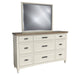 Parker House Americana Modern Bedroom Queen Shelter Bed 2 Nightstands and Dresser with Mirror