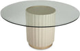 AICO Malibu Crest Round Dining Table in Chardonnay - Visions in Furniture (La Mirada, CA)