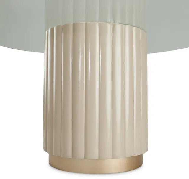 AICO Malibu Crest Round Dining Table in Chardonnay - Visions in Furniture (La Mirada, CA)