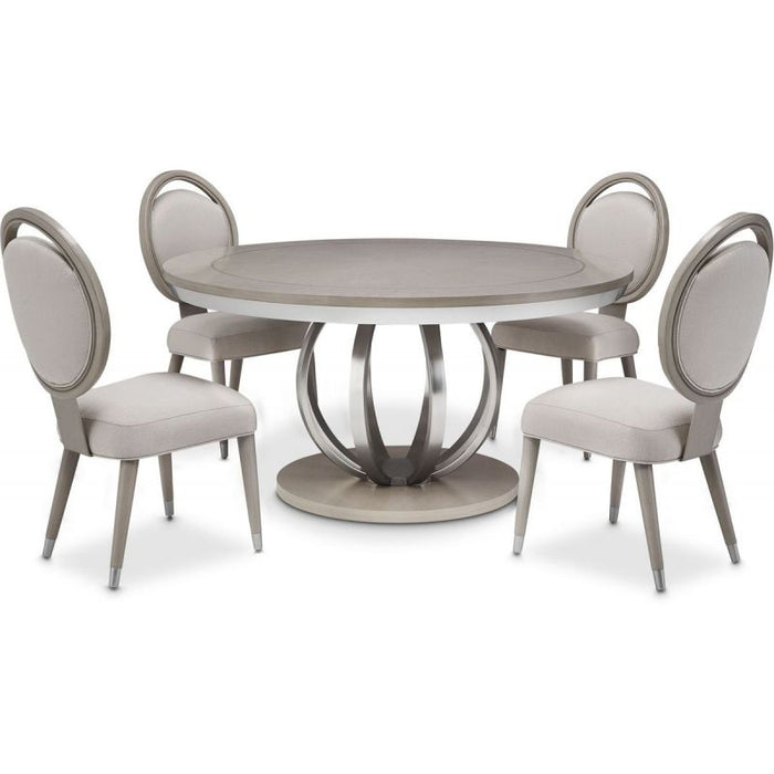 AICO Eclipse Round Dining Table in Moonlight - Visions in Furniture (La Mirada, CA)