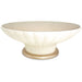 AICO La Rachelle Round Scalloped Cocktail Table with Glass in Medium Champagne - Visions in Furniture (La Mirada, CA)