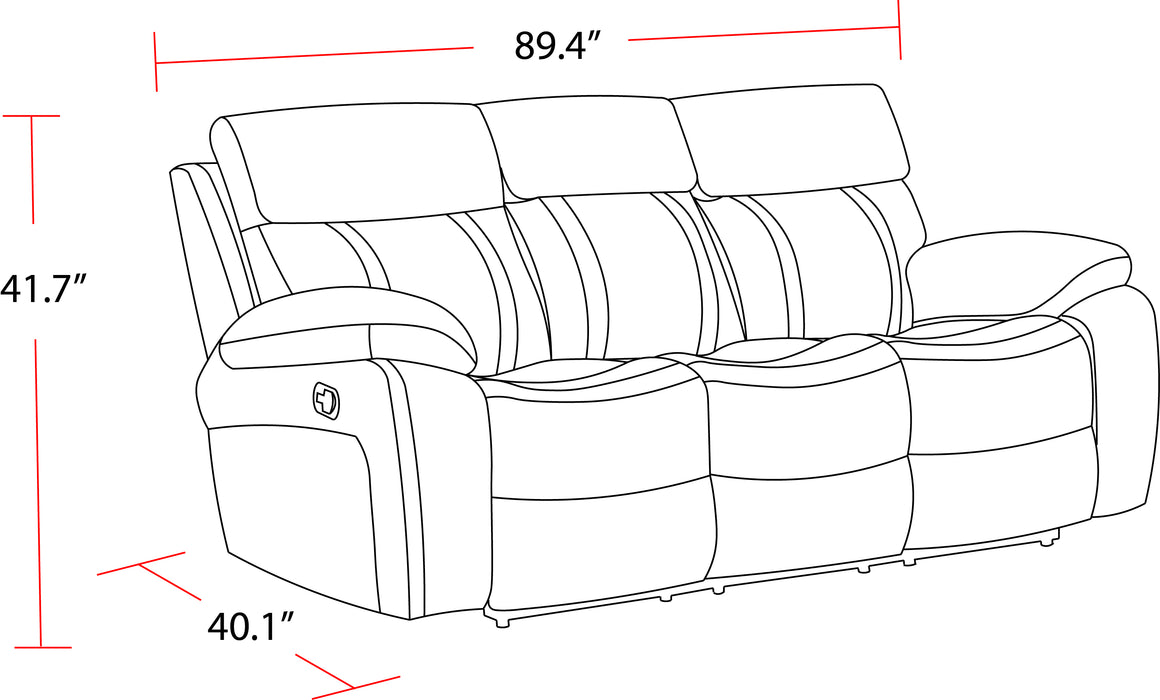 Parker Living Theon - Stokes Toffee Manual Reclining Sofa and Loveseat