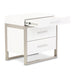 AICO Marquee Nightstand in Cloud White - Visions in Furniture (La Mirada, CA)