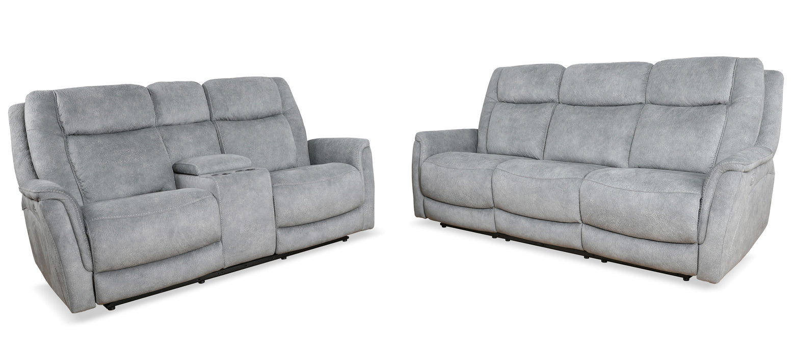 Parker Living Linus - Hudson Grey Power Reclining Sofa and Loveseat