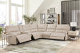 Parker Living Whitman - Verona Linen - Powered By Freemotion 6 Piece Modular Power Reclining Sectional with Power Adjustable Headrests