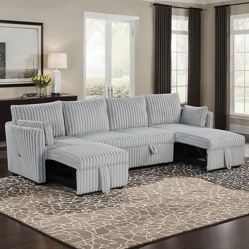 Denholme U-Sectional w/ Pull Out - Visions in Furniture (La Mirada, CA)