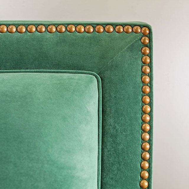 VERDANTE Emerald Green/Gold Sofa - Visions in Furniture (La Mirada, CA)