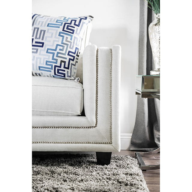 Ilse Off-White/Blue Sofa - Visions in Furniture (La Mirada, CA)