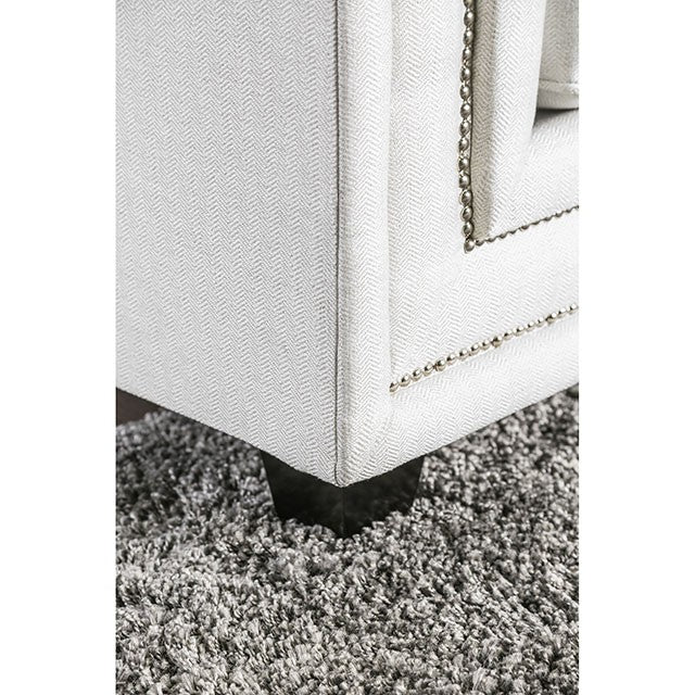 Ilse Off-White/Blue Sofa - Visions in Furniture (La Mirada, CA)