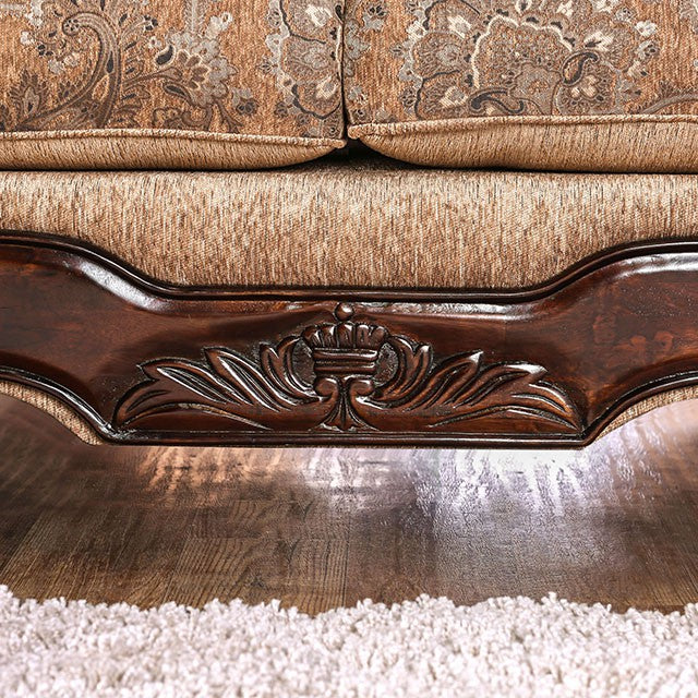 NICANOR Tan/Gold Sofa - Visions in Furniture (La Mirada, CA)