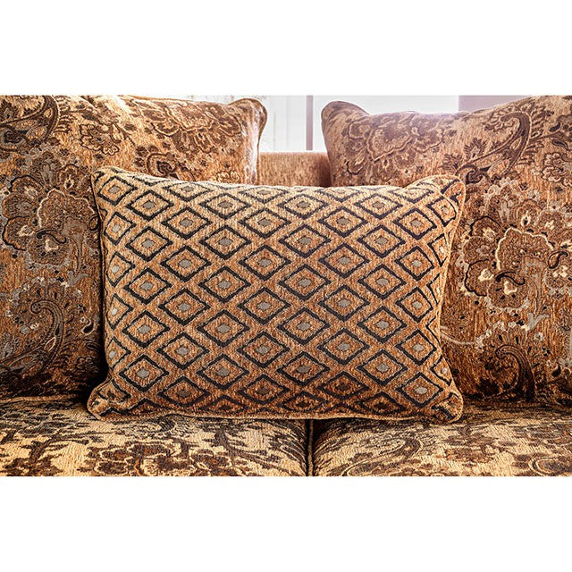 NICANOR Tan/Gold Sofa - Visions in Furniture (La Mirada, CA)