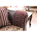 Quirino Burgundy/Dark Brown Love Seat - Visions in Furniture (La Mirada, CA)