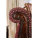 Quirino Burgundy/Dark Brown Love Seat - Visions in Furniture (La Mirada, CA)